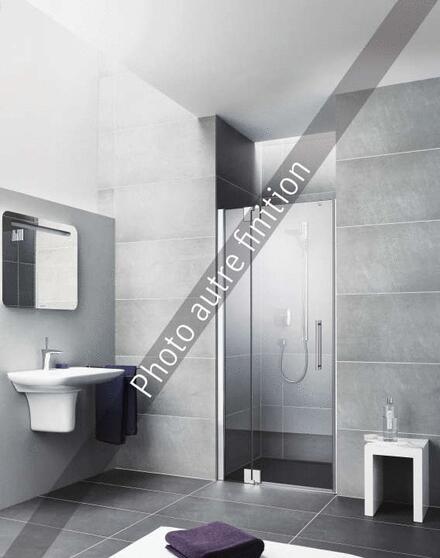 FILIA XP - Porte pivotante avec partie fixe, mécanisme de relevage à l'ouverture et fermeture magnétique  - Hauteur : 200 cm - Ep. du verre : 6 mm