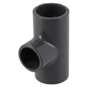 TE A COLLER PVC-UH METRIQUE - FFF - 90° - Réduit