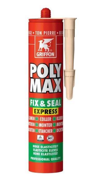 POLY MAX® FIX & SEAL EXPRESS - Colle de montage et mastic d’étanchéité sans solvants - Séchage rapide