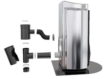 CONDUIT BIOTEN INOX 316 / ACIER - SPECIAL POELE A PELLETS - Kits