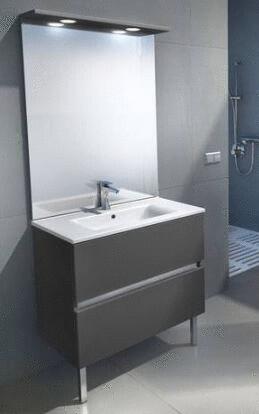 EXCLUSIVITES RICHARDSON PAR GBGROUP - Meuble tiroirs sous-vasque et miroir crédence - Ensemble