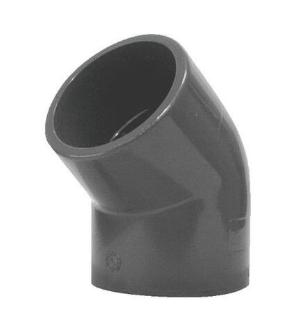 COUDE A COLLER PVC - FF - 45°