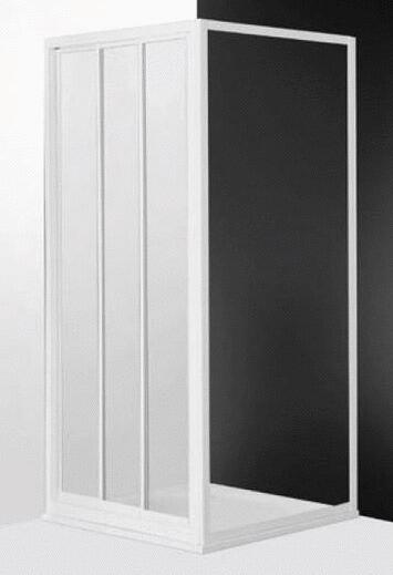 EQUI - Paroi fixe pour montage avec porte 3 coulissants référence EI CL3 - Hauteur : 190 mm - Ep; du verre : 3 mm