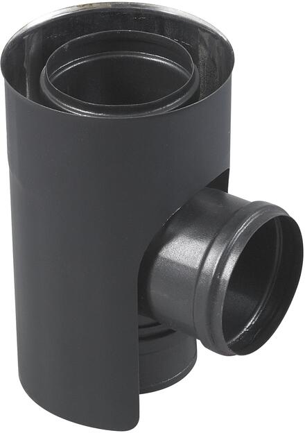 CONDUIT BIOTEN INOX 316 / ACIER - SPECIAL POELE A PELLETS - Système concentrique - Extérieur noir