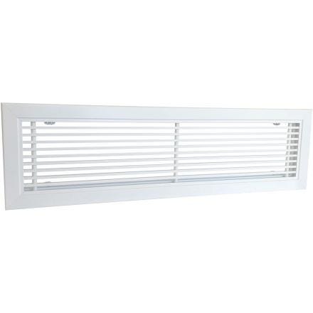 GRILLE LINEAIRE - Grille linéaire porte-filtre barres frontales fixex alu laqué blanc