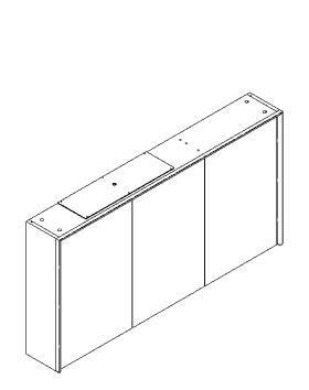 ARMOIRE TOIL.DIVINE 3P 120CM DEC/BOIS 1309032 DECOTEC  [1309032]