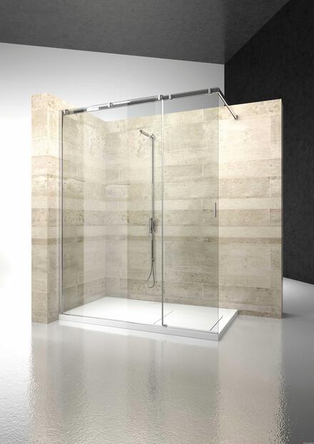 SERIE 8000 - Paroi fixe + élément coulissant
