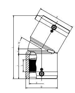 VANNE A BILLE - Type 546 - PN 16 - Emboîture pour collage