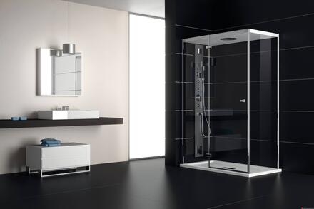 CHAPEAU - Cabine de douche rectangulaire avec hammam - Epaisseur du verre : 6 mm