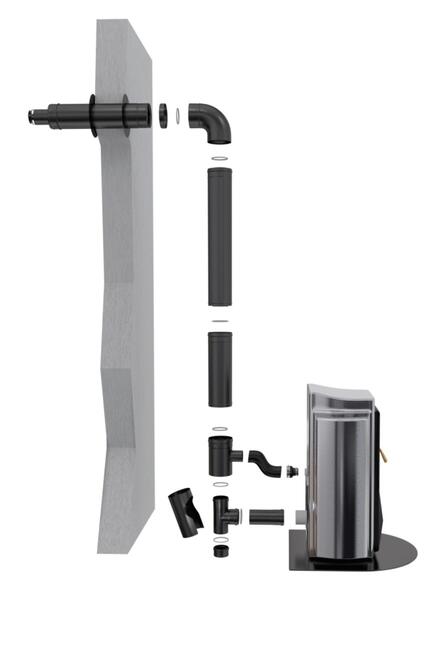 CONDUIT BIOTEN INOX 316 / ACIER - SPECIAL POELE A PELLETS - Kits