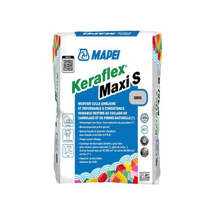 KERAFLEX MAXI S - Mortier colle amélioré et déformable C2S1 TE/C2S1 EG, à consistance variable (normale ou fluide), destiné à la pose de carrelage en sol et mur int/ext