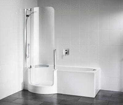 TWINLINE 1 - Baignoire en Gel coat avec zone de douche