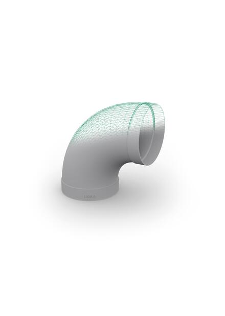COUDE 90 PP VENTILATION                   200 HOKA  [10011463] 