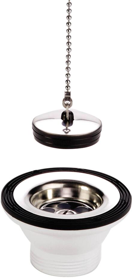 BONDE - Plastique ø 70 mm - Pour évier inox perçage ø 60 mm