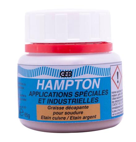 PRODUIT DE BRASAGE/SOUDAGE - HAMPTON - Graisse décapante pour soudure à l’étain / spécial soudures industrielles