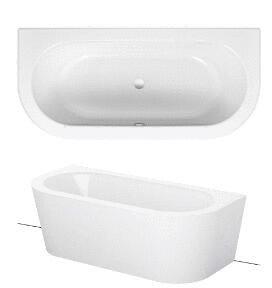 BETTESTARLET I SILHOUETTE - Baignoire semi-îlot