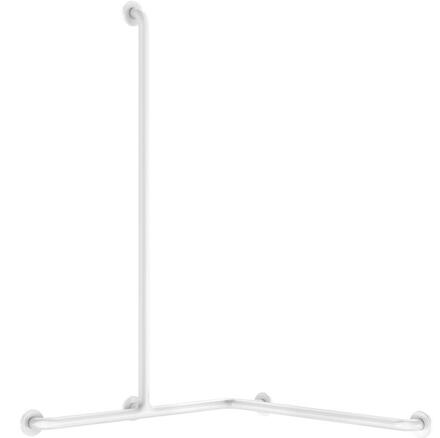 BARRE DE DOUCHE D'ANGLE AVEC REMONTEE VERTICALE - Barre d'appui et de maintien debout