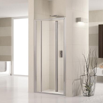LUNES-S - Porte pliante - Hauteur 190 cm - Ep.du verre : 4 mm - Réversible