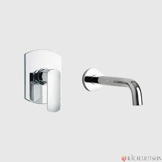 OVALIE - Mitigeur lavabo mural 2 trous