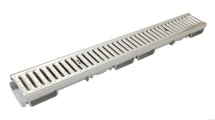 CANIVEAU BAS+GRIL.INOX PASS.  100X13 CAB10API NICOLL  [CAB10API] 
