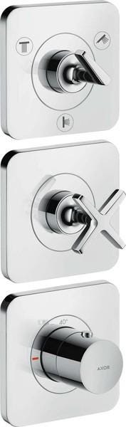 AXOR CITTERIO E - Set de finition avec 3 rosaces pour thermostatique encastré