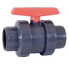 VANNE BOISSEAU PVC-U DBL.UNION D63 PN10 02503 FLUIDRA  [02503]