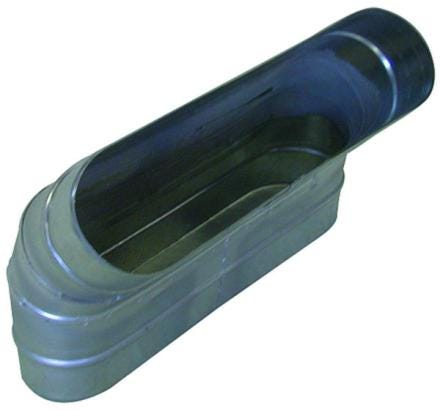 COUDE VERT.OBLONG GALVA 45 545X165   11063286 ALDES AERAULIQUE