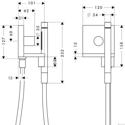 AXOR STARCK - Set de finition pour module douchette à main