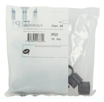 REDUC SIMP MALE FEM D25 20 PVC U PRESS BRS25N