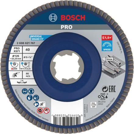 PLATEAU LAMELLE X-LOCK 125MM G40   2608621767 BOSCH ELECTROPORTATIF  [2608621767]