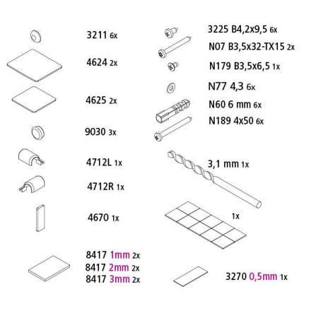SET DE MONTAGE LI D2R/L - GAMME PIECES DETACH ROTH FRANCE  [1403037404]