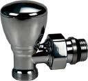 ROBINET SIMPLE REGLAGE - T25 C - Equerre - Chromé - Pour Sèche-serviettes