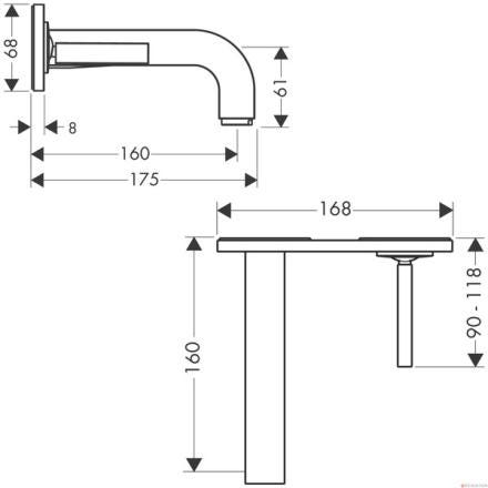 AXOR CITTERIO - Mitigeur lavabo encastré