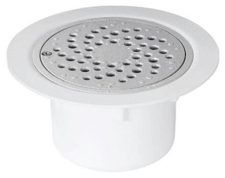 DOCIA - Siphon pour sol plastique avec grille aluminium