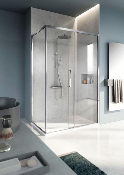 SERIE 7000 - Accés angle fixe et porte coulissante - Hauteur 200 cm