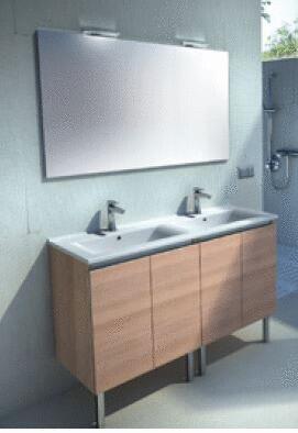 EXCLUSIVITES RICHARDSON PAR GBGROUP - Meuble sous-vasque et miroir déco-applique LED et pieds