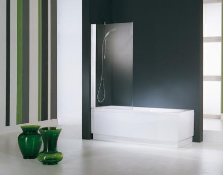 AURORA 1 - Paroi de baignoire pivotant réversible - Hauteur : 150 cm - Epaisseur du verre : 6 mm