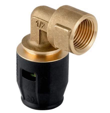 COUDE MULTICOUCHE RAPIDE PUSHFIT - Taraudé 90° laiton