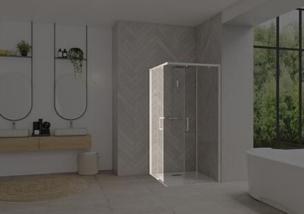 SMART DESIGN A/C SANS SEUIL - Accès d'angle coulissant sans seuil
