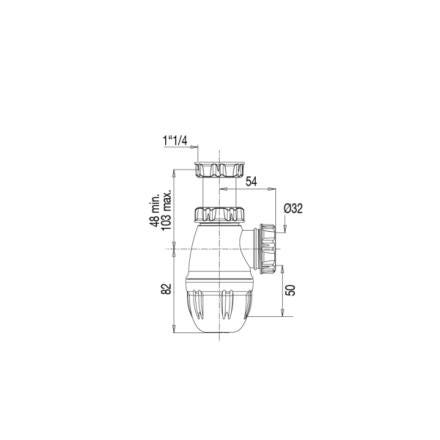 SIPHON LAV OCEAN'UP A/JOINT       61060017000 VALENTIN  [61060017000]