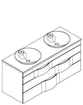 MEUBLE DBL VSQ L140 3TR ILLUSION      1816301 DECOTEC  [1816301]