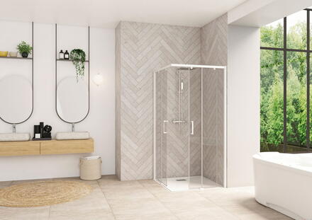 SMART DESIGN A/C SANS SEUIL - Accès d'angle coulissant sans seuil