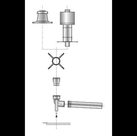 KIT RACCORDEMENT CHEMINEE     DY701  84887701 DE DIETRICH EQUIP THERMIQU BDR  [84887701]