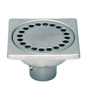 SIPHON SANS REPRISE D'ETANCHEITE - Siphon inox 100x100 à sortie 40