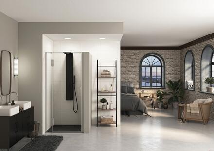 EKINOX P - Porte pivotante sans seuil, grande hauteur
