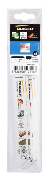 LAME SCIE SABRE L150 ALU BOIS+CLOU L203SL1505 DIAGER FRANCE  [L203SL1505]
