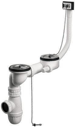VIDAGE - Inox-Plastique extra plat ø 85 mm - Pour évier grès perçage ø 60 mm