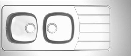 EVIER A POSER REVERSIBLE - ISÉO - Inox lisse 18/10