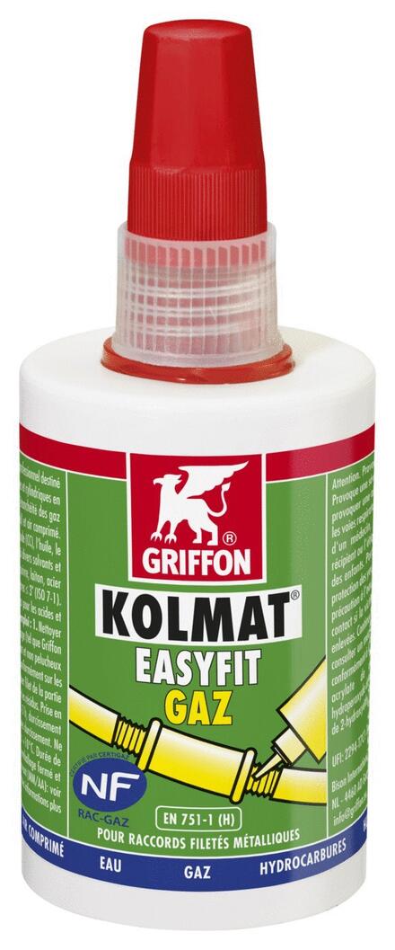 KOLMAT EASYFIT - Résine anaérobie pour l'étanchéité des raccords filetés métalliques - Avec ACS