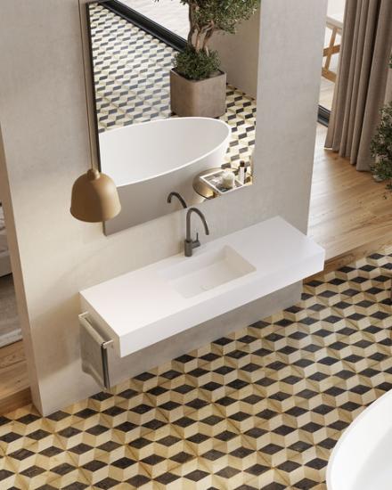 LAVABO LOM 100 SCENE LISSE 50,5X101  WLOS0018 ABSARA INDUSTRIAL  [WLOS0018]